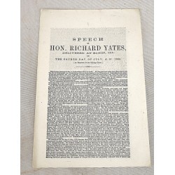Speech of Hon. Richard Yates, Delivered at Elgin, Ill., on the Fourth Day of July, 1865. 